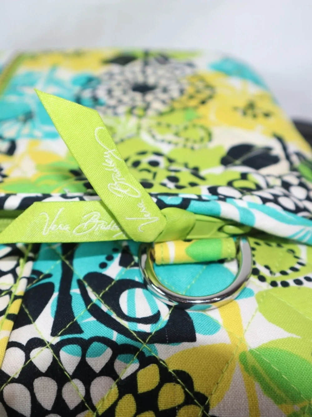 Retired Vera Bradley Limes Up Laptop Case with Carry Handles and Strap Padded
